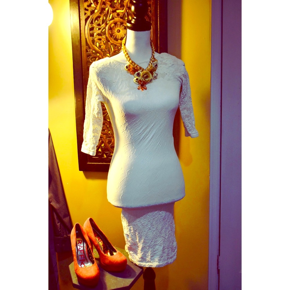 Beautiful White Fitted Dress